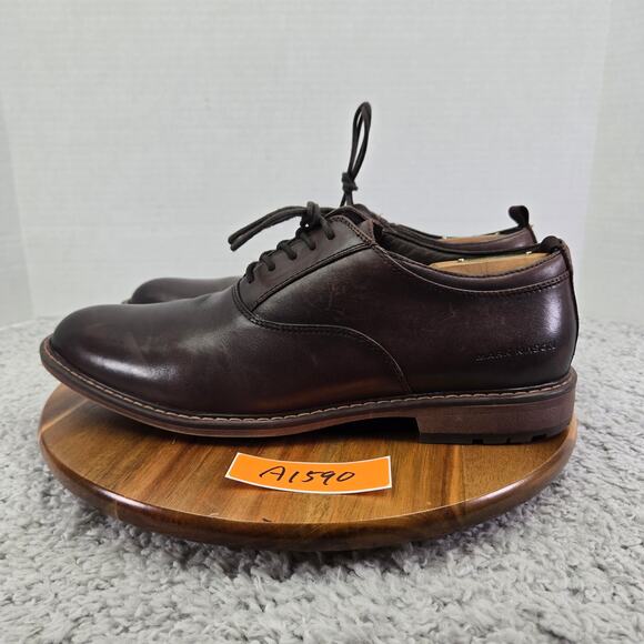 Mark Nason Ottomatic G&T Brown Leather Plain Toe Lugged Sole Oxford Mens 11 - Picture 1 of 13